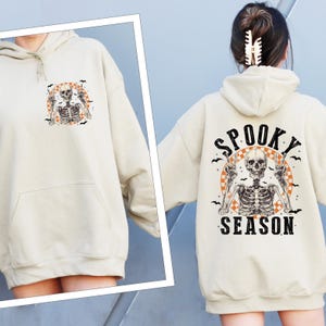 Spooky Season Hoodie, Retro Halloween Hoodie, Spooky Skeleton Hoodie, Spooky Halloween Hoodie, Spooky Fall Hoodie, Halloween Gift for Woman