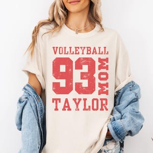 Comfort Colors® Personalized Volleyball Mom T Shirt, Custom Volleyball Mom Shirt, Volleyball Mama Tee, Volleyball Mom Shirt, Sport Mom Shirt