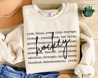 Hockey Sweatshirt, Hockey Definition Shirt, Hockey Life Shirt, Hockey Player Gifts, Hockey Mama Shirt, Sports Mom Shirt, Hockey Season Shirt