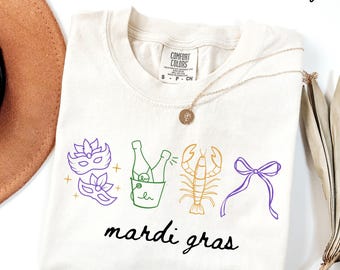 Comfort Colors® Mardi Gras Shirt, Mardi Gras Carnival Shirt, Women Mardi Gras Tee, New Orleans Shirt, Fat Tuesday Gift