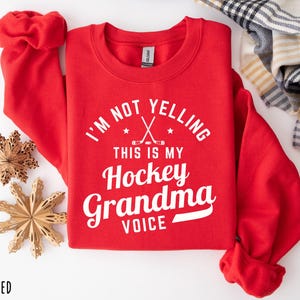 Hockey Grandma Sweatshirt, Hockey Sweatshirt, Hockey Day Shirt, Hockey Season, Gift for Grandma, Mothers Day Gift, Gift For Her