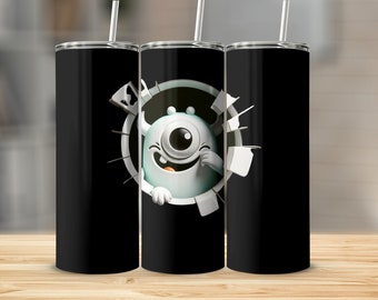 Bicchiere termico unico a tema mostro, tazza da viaggio con creatura carina, bicchieri eccentrici e divertenti, idea regalo