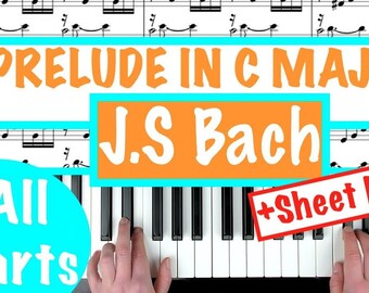 Master Bach's Prelude in C Major: Visual Learning Edition with Color-Coded Sheets & Comprehensive Guides