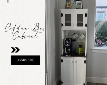 Kitchen Hutch, Pantry Cupboard, Beverage Station, Coffee Station, Coffee Bar, Coffee Bar Cabinet, Coffee Armoire, and Coffee Cupboard