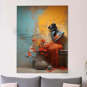 Girl Roses Tempered Glass, Rose and Woman Tempered Glass Art, Roses Around Woman Glass Wall Decor, Beauty of Woman Glass Wall Hanging, Art