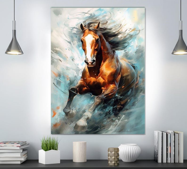 Black Horse Wall Decor, Glass Wall Art, Black Stallion Wall Art, Wall Hangings, Black Animal Tempered Glass, Tempered Glass Wall Art, Glass