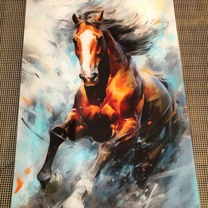 Horse Wall Decor, Glass Wall Art, Black Stallion Wall Art, Wall Hangings, Black Animal Tempered Glass, Tempered Glass Wall Art, Glass Horse