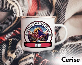 Family Camping Trip Mug, Personalized Campfire Mug, Matching Family Reunion Gift, Hiker Gift, Kids Custom Camp Crew, Outdoors Camper Mug