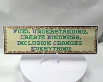 F*ck Ice Subtle Bumper Sticker Cross Stitch Style 7" x 2" UV Rated for outdoor use - Magnet or Sticker