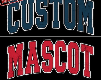 Personalized Mascot Team PNG, Custom Football Mascot Varsity Shirt Png Design, Varsity School Football Mascot Team Sublimation, Custom Name