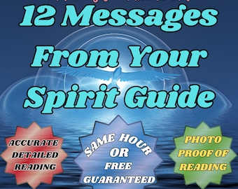 Misma hora / 12 mensajes de tu guía espiritual / Lectura de tarot a ciegas / Lectura psíquica muy detallada / Consejo espiritual general / Mismo día