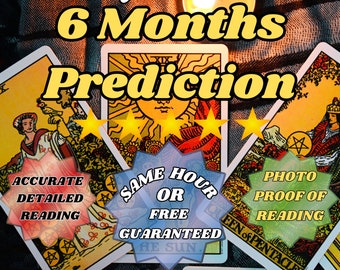 Same Hour | 6 Months Prediction Reading  | Blind Tarot Reading | Very Detailed Psychic Reading | General Spiritual | Same Day