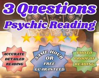 Selbe Stunde | 3 Fragen Lektüre | Tarot Legung | Sehr Detailliertes Psychic Reading | Allgemeines Spirituelles | Am selben Tag