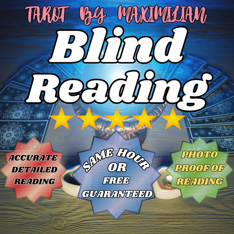 Same Hour Blind Reading without Questions Blind Tarot Reading Very Detailed Psychic Reading General Spiritual Advice Same Day image 1