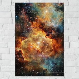 Cosmic Nebula Wall Art, Space Themed Digital Download, Stunning Starry Night Sky Poster, Astronomy Lover Gift, Gift for Astro Boy