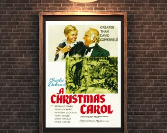 A Christmas Carol (1938) Movie Poster, Vintage Holiday Film Art (Digital Download)