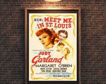Meet Me in St. Louis Vintage Movie Poster Digital Download – A3 Judy Garland Musical Wall Art, Classic Technicolor Film Printable JPG & PDF