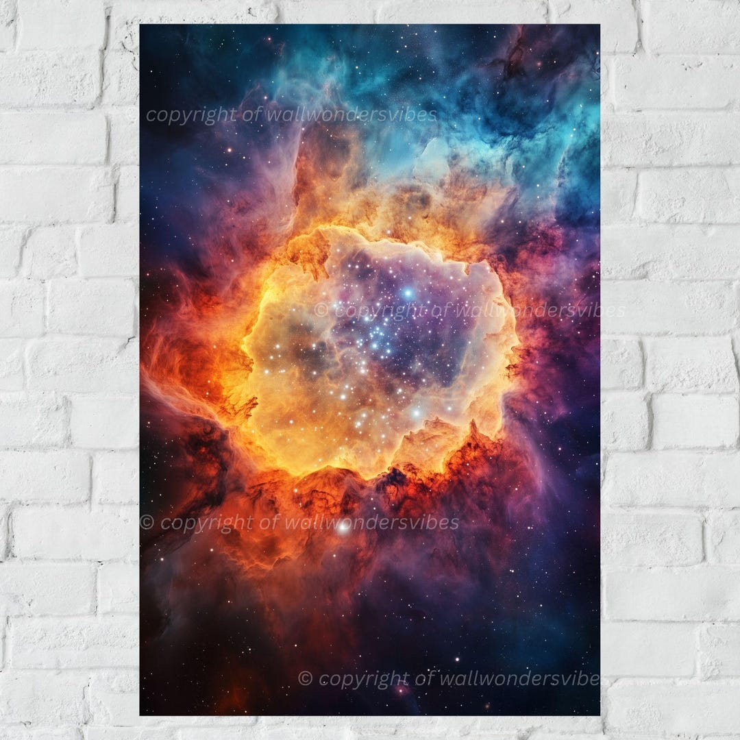 Cosmic Nebula Digital Print, Space Art Wall Decor, Outer Space Galaxy ...
