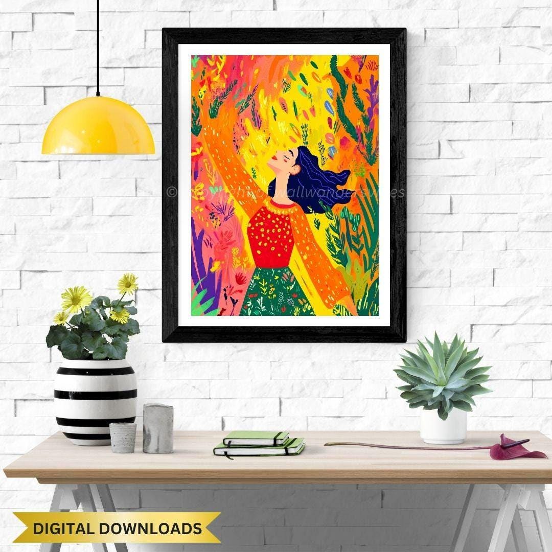 Colorful Abstract Art Printable, Digital Wall Art Download, Modern Home ...