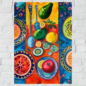 Whimsical Folk Art Kitchen Decor #2 | Digital Download Wall Art | High-Resolution 300 DPI JPG & PDF