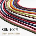Silk round braided cord kumihimo 1m Japanese silk cord /for Minimalist jewelry/Buddhist Rosary product logo