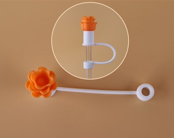 Rose Stanley Straw Topper/Accesorios de paja/Tapas de paja/Cubiertas de paja