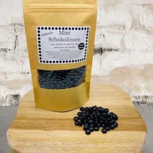 Linser med svart choklad, 100-400 g, blandade färger, enfärgade, chokladkaka (som Smarties), bakning, tårtdekoration, chokladkaka