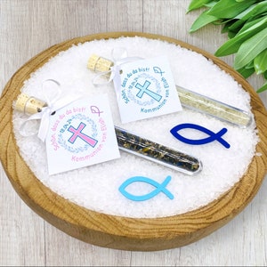 Beautiful party favors for communion, baptism, confirmation, eucalyptus with cross, guest gift for boys and girls, thank you gift