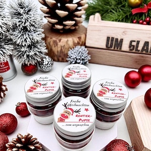 Weihnachtsgeschenk Rentier Pupse, Gastgeschenk Weihnachten- Advent Geschenk- Mitbringsel Weihnachten- Weihnachtsfeier- Give away Weihnachten