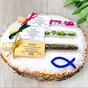 Elegante regalo de agradecimiento para comunión, confirmación, bautizo, agradecimiento a los invitados, regalo de agradecimiento personalizado y con el relleno deseado