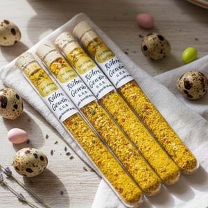 Edles Gourmet Rührei Gewürze im Reagenzglas/Ostern/Giveaway Gewürz/Geschenk Gewürz/Mitarbeiter/kleines Dankeschön/ Aufmerksamkeit Ostern