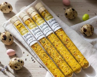 Edles Gourmet Rührei Gewürze im Reagenzglas/Ostern/Giveaway Gewürz/Geschenk Gewürz/Mitarbeiter/kleines Dankeschön/ Aufmerksamkeit Ostern