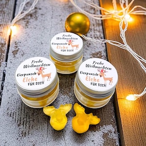 Weihnachtsgeschenk Eierpunsch Elche, Gastgeschenk Weihnachten- Advent Geschenk- Mitbringsel Weihnachten-Give away Weihnachten-Weihnachtsgruß