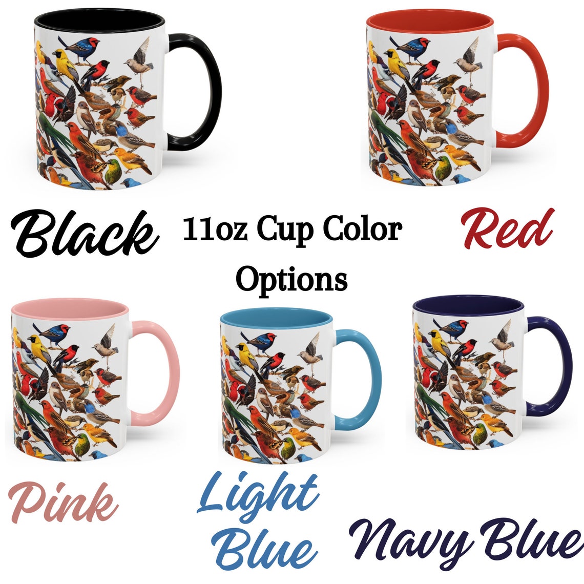 Beautiful Bird Coffee Mug, Flock of Birds Mug, Bird Mug,