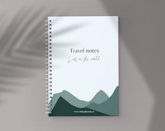 Digital Travel Journal - Lost in the world (Mountains) - Digital product - PRINT AT HOME