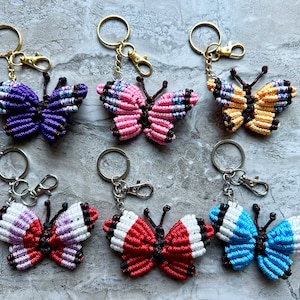 Butterfly Keychains ~ Macrame Butterfly Keychain ~ Gift Idea ~ For her ~ Macrame Keychain