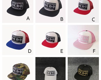 Casquette trucker blanche/rose, casquette de baseball punk d'été, cadeau pour lui