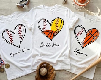 Personalized Sport T-Shirt, Multiple Sports Shirt, Custom Sports Shirts, Custom Name Sweatshirt, Gift for Grandma, Mom, Daughter, Son, Kid