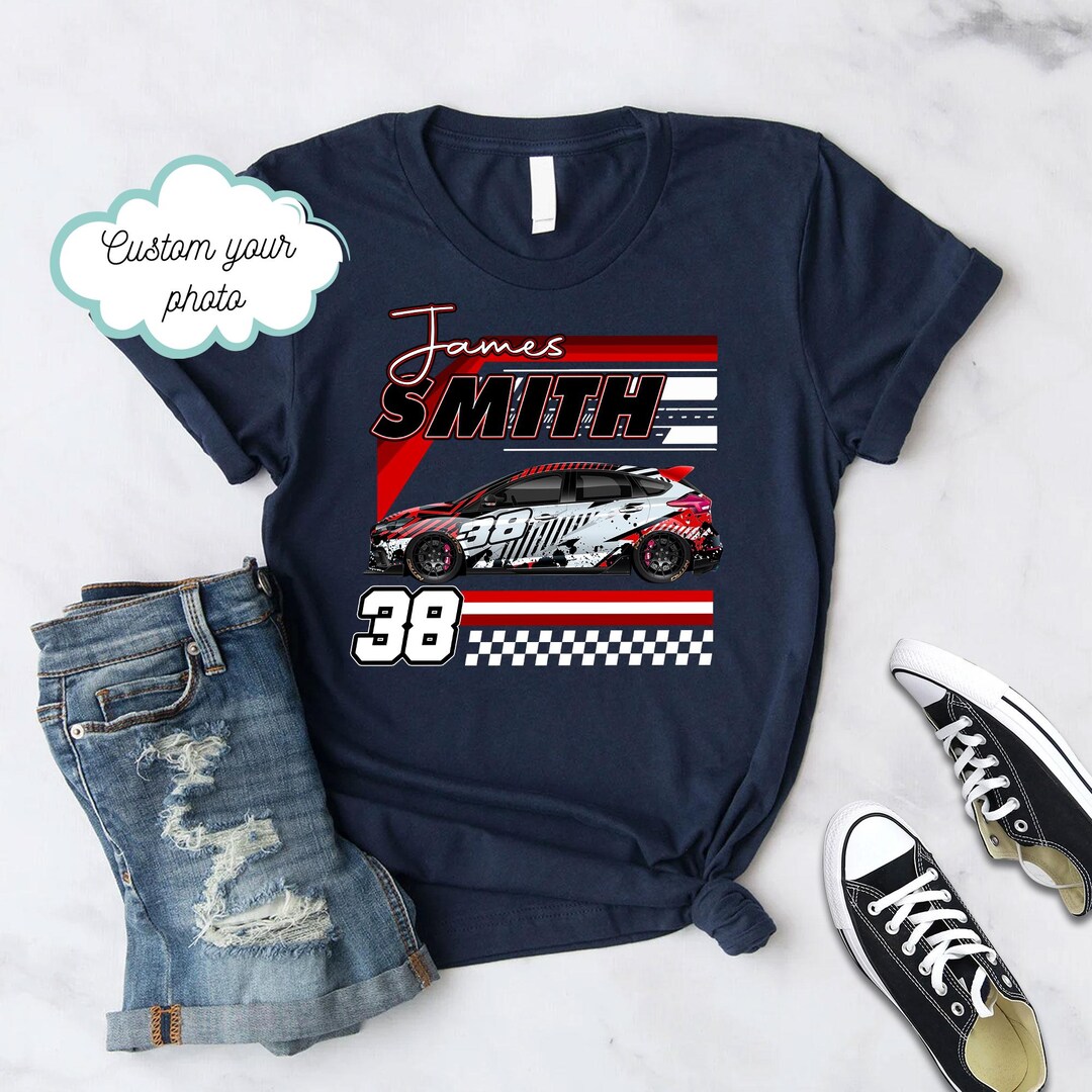 Personalized Racing T-shirt, Custom Photo Racing Car Sweatshirt, Racing ...
