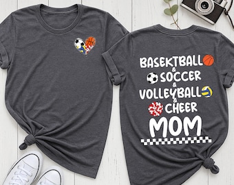 Personalized Sport T-Shirt, Multiple Sports Shirt, Custom Sports Shirts, Custom Name Sweatshirt, Gift for Grandma, Mom, Daughter, Son, Kid