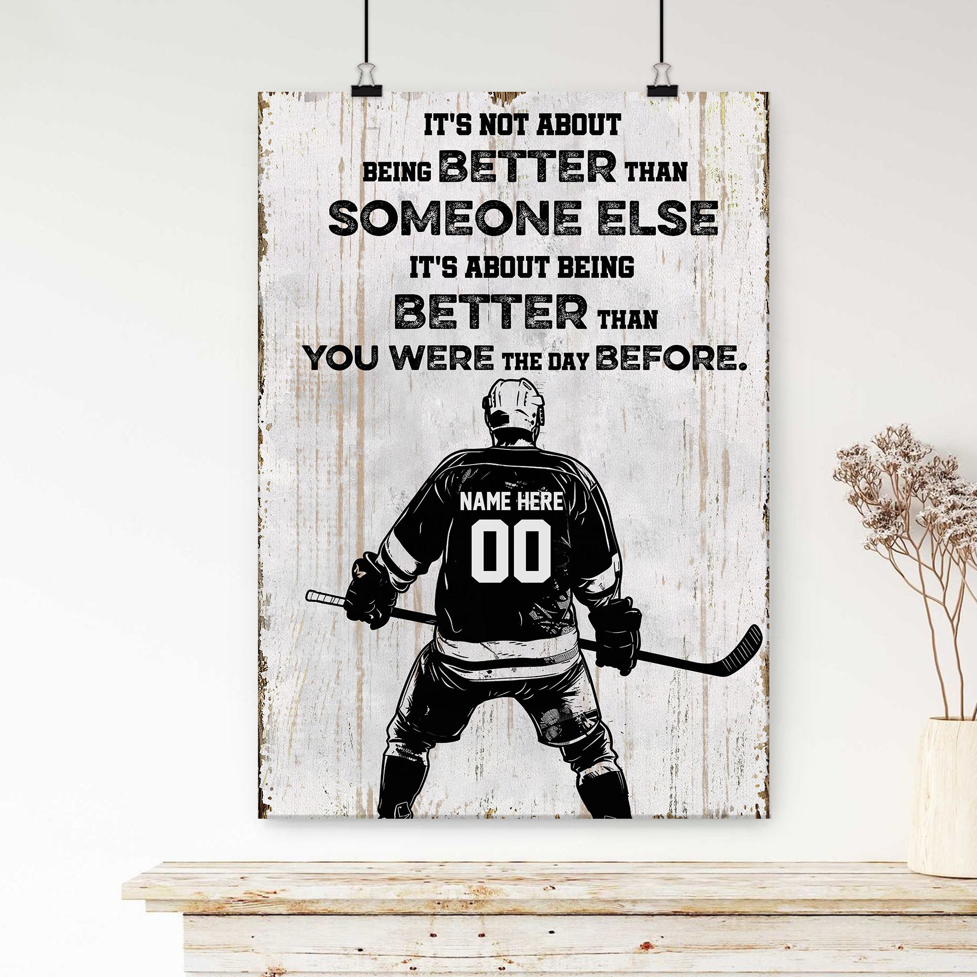 Hockey Canvas Wall Art - Home Is Where The Rink Is