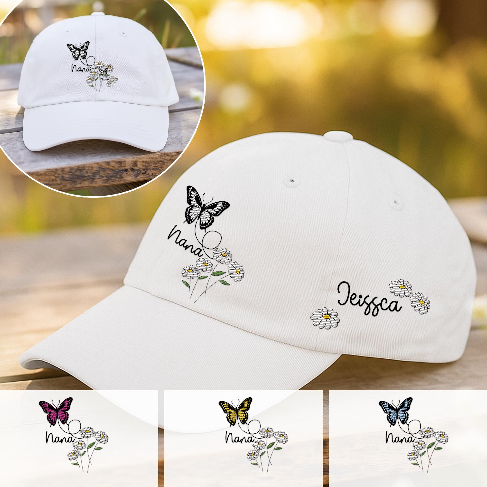 Butterfly Personalized Baseball Cap - Etsy display picture 2