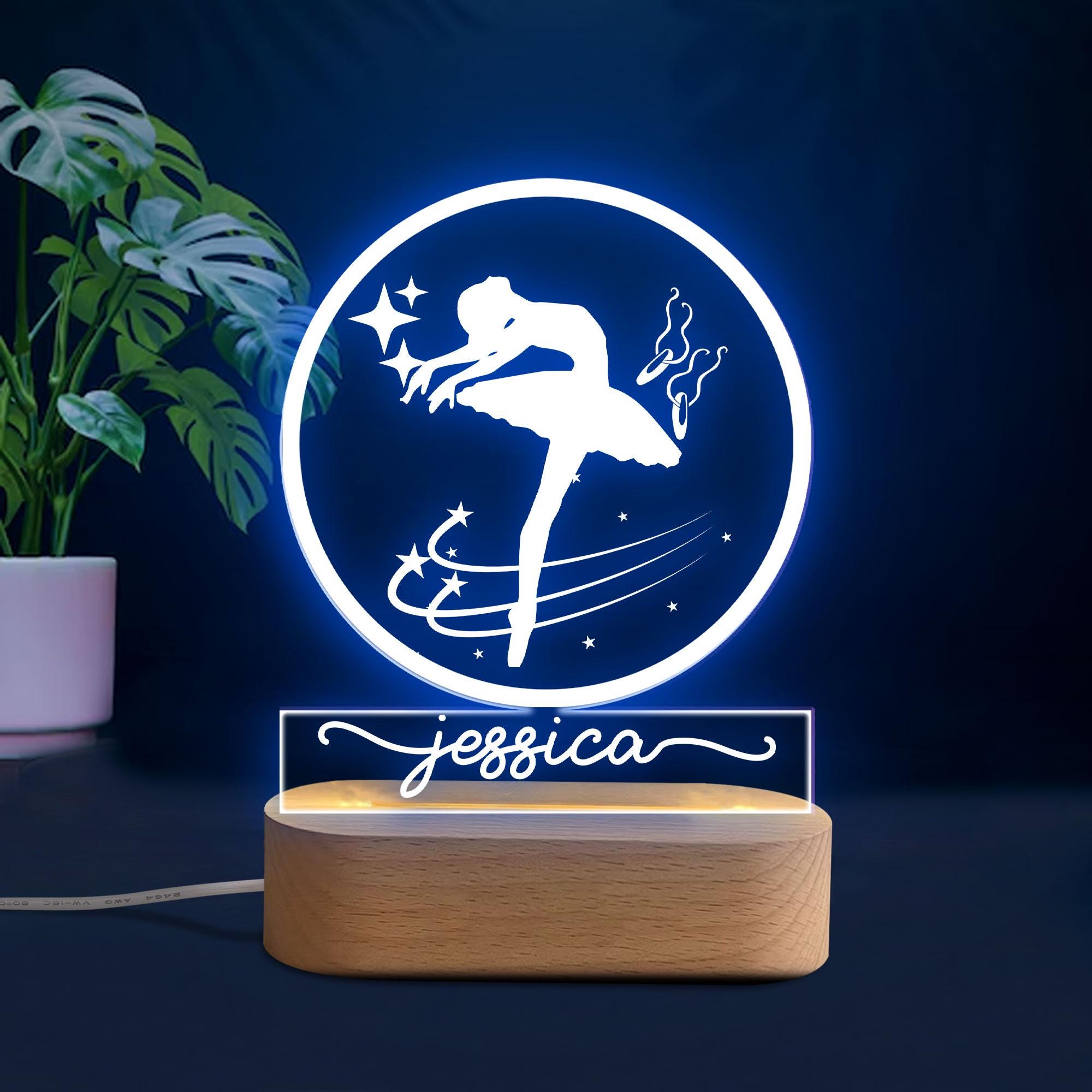 Personalized Ballet Night Light, Custom Name Acrylic Night Light, Ballet Room Decor, Sport Gift for Ballet Dancer, Daughter, Girl, Kid