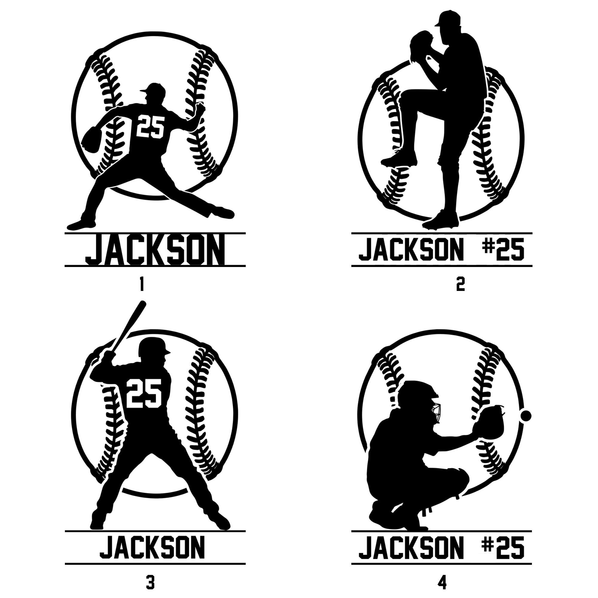 Personalized Baseball Night Light, Custom Name Number Acrylic Night Light, Baseball Room Decor, Sport Gift for Dad, Son, Boy, Kid, Team