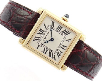 Dameshorloge cartier tank houwitser 18k geelgoud 25 mm quartz volledige set ref.16302