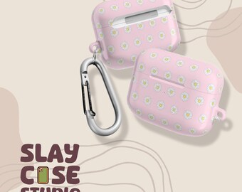 Funda para AirPods con diseño de margaritas: diseño floral protector