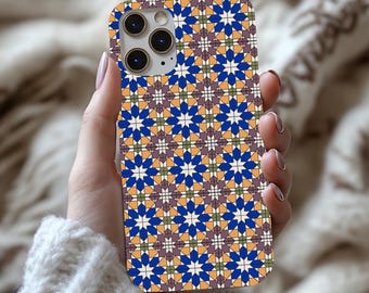 Funda para teléfono con diseño de azulejos: diseño portugués, resistente a impactos
