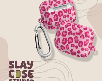 Estuche para AirPods con estampado de leopardo y guepardo rosa: Apple AirPods Pro, Pro2, 1.ª a 4.ª generación