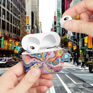 Étuis colorés psychédéliques pour AirPods Starburst, Apple Airpods Pro, Pro2, 1re, 2e, 3e et 4e générations