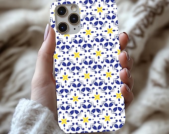 Funda para teléfono con azulejos de Azulejo: diseño mediterráneo portugués, resistente a impactos